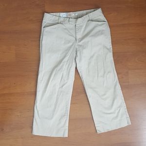 Old Navy Midrise Pixie Chino Capris - khaki